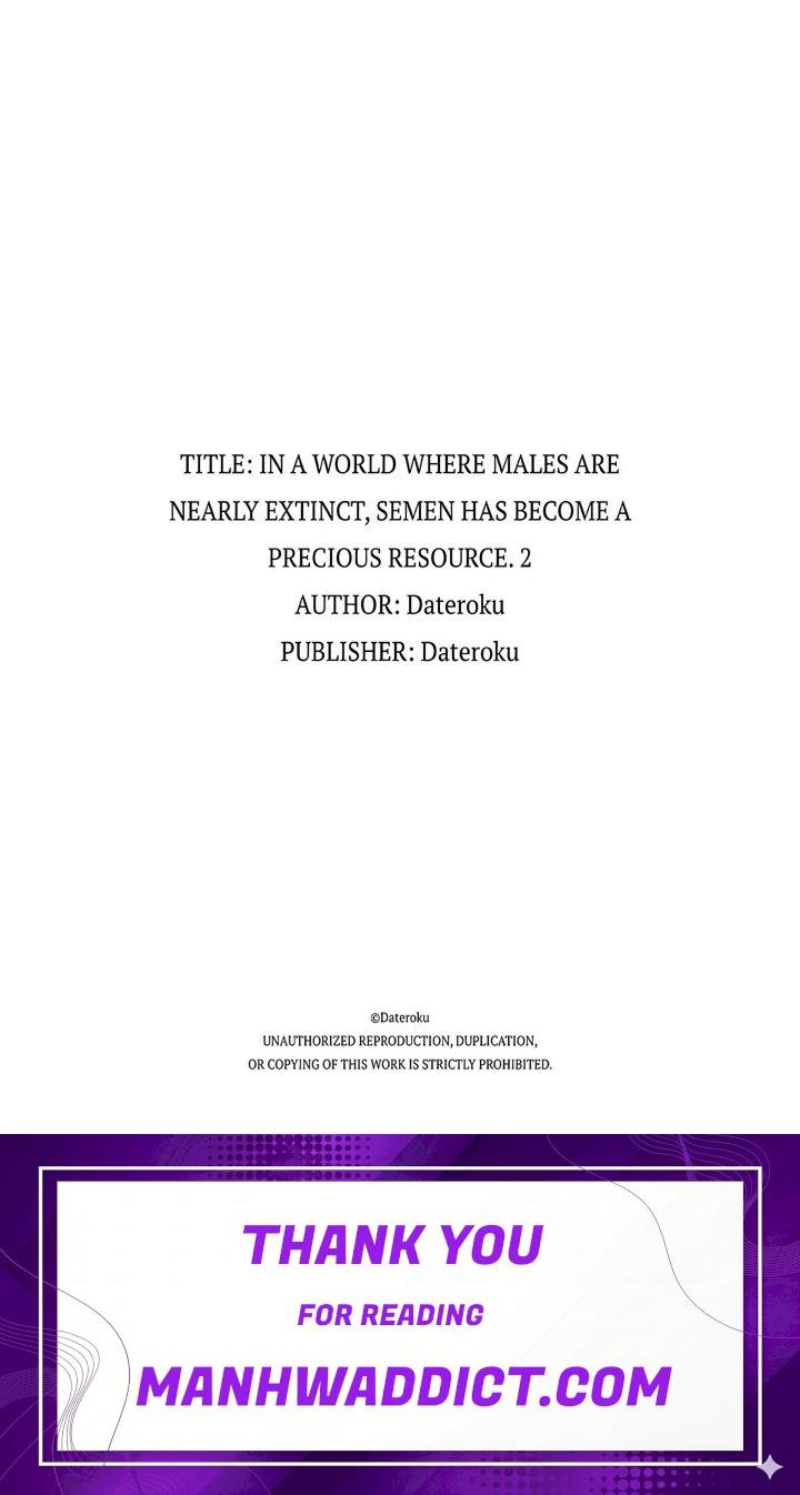 In a World Where Males Are Nearly Extinct, Semen Has Become a Precious Resource - Chapter 28 Page 7